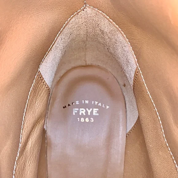 FRYE RARE Tooled Leather Ankle Bootie Boots Made in Italy Brown Women’s Size 10 - Picture 7 of 11
